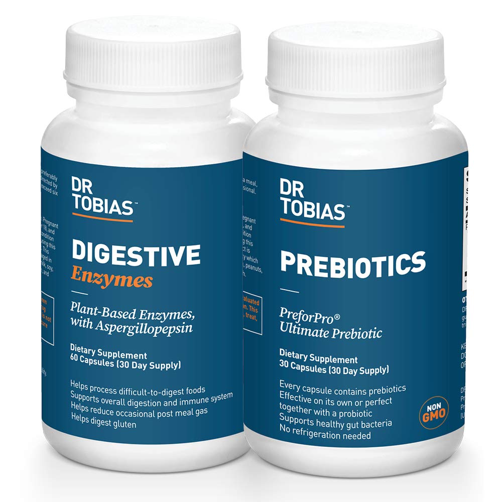 Dr. Tobias Prebiotics & Digestive Enzymes Bundle per la salute digestiva