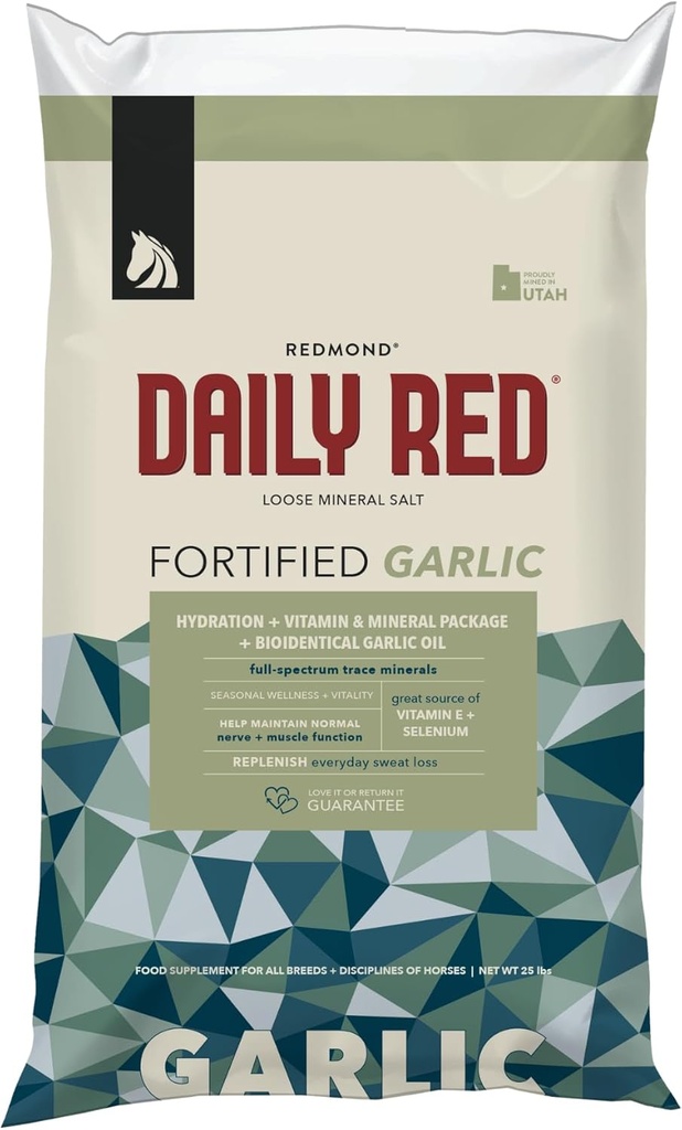 Redmond Daily Red | Integratore di vitamine e minerali del cavallo - 25 LB Bag
