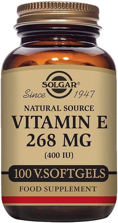 Solgar Vitamin E 268 mg (400 UI), 100 Softgel vegetariani - Antiossidante naturale, Skin & Immune System Support - Vitamina naturale E - Non OGM, Vegan, Gluten Free, Dairy Free - 100 Servings