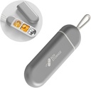 Organizzatore di pillole di viaggio, contenitore di pedaggio portatile del contenitore del contenitore di latte per tenere la scatola di olio di supplemento di vitamina di medicina, scatola di stoccaggio tascabile del piccolo pedaggio di viaggio (Grey)