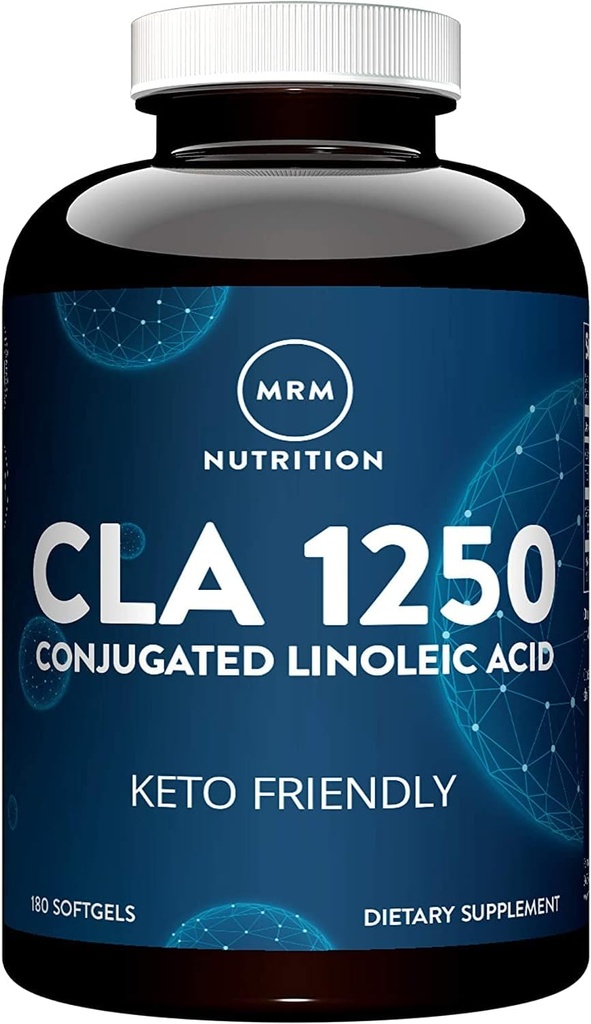 MRM Nutrition CLA 1250 | Keto Friendly | 80% CLA High Potency | 1000mg CLA per Capsule | Grassi sani | Gluten-Free | 30 Serve