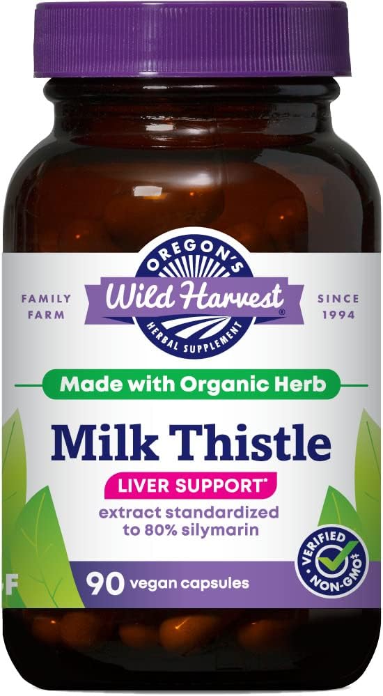Oregons Wild Harvest Milk Thistle - Organic - 90 cappucci