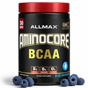 ALLMAX Nutrition AMINOCORE BCAA – 8G BCAAs – Aminoacidi a catena pura al 100% – Gluten Free - Blue Raspberry - 315 Gram