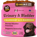Natural Dog Company Urinary & Bladder Supplemento per cani – Cranberry & D-Mannose Soft Chews con Marshmallow Root & Astragalus – Supporta la salute del tratto urinario, la funzione della vescica & Normal Urine Flow