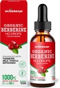 Organic Berberina HCl 1000mg Gocce liquide - con Ceylon Cinnamon Latte Turmerica Thistle Artichoke - High Biodisponibilità Supplemento per Uomo Donne - Vegan Sugar Free Gluten Free 2fl. oz (60ml)
