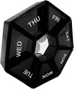 Black Daily Pill Case - Organizzatore di viaggio di 7 giorni con 1 tempo a confronto di giorno