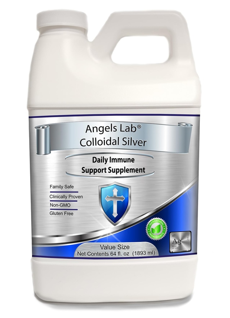 Supporto immune d'argento colloidale 10 PPM Nano Liquido (64 fl oz)