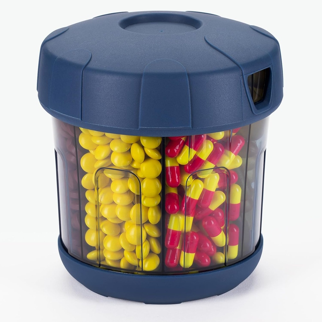 Mossime Supplement Organizer con 7 scomparti extra grandi, TPU Soft Lid Easy Open Pill Dispenser, Un mese di viaggio medico organizzatore di stoccaggio Vitamin Holder, contenitore di medicina bottiglia