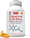 ANDREW LESSMAN Coenzyme Q-10 100 mg 30 capsule - Essenziale per la produzione di energia e la funzione organo chiave ottimale, supporto antiossidante, esaurito da invecchiare, Plus B-Complex. Capsule facili da ingoiare