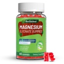 Magnesio Glycinate Gummies 600mg per Donne & Uomini, con Magnesio L-Threonate 300mg, CoQ10 e Pepe Nero, Vegan (60 Conte)