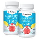 15mg L Methylfolate (5-MTHF)- Acido folico attivo arricchito con vitamine B6 e B12-60 capsule vegetariane - Non OGM, senza glutine