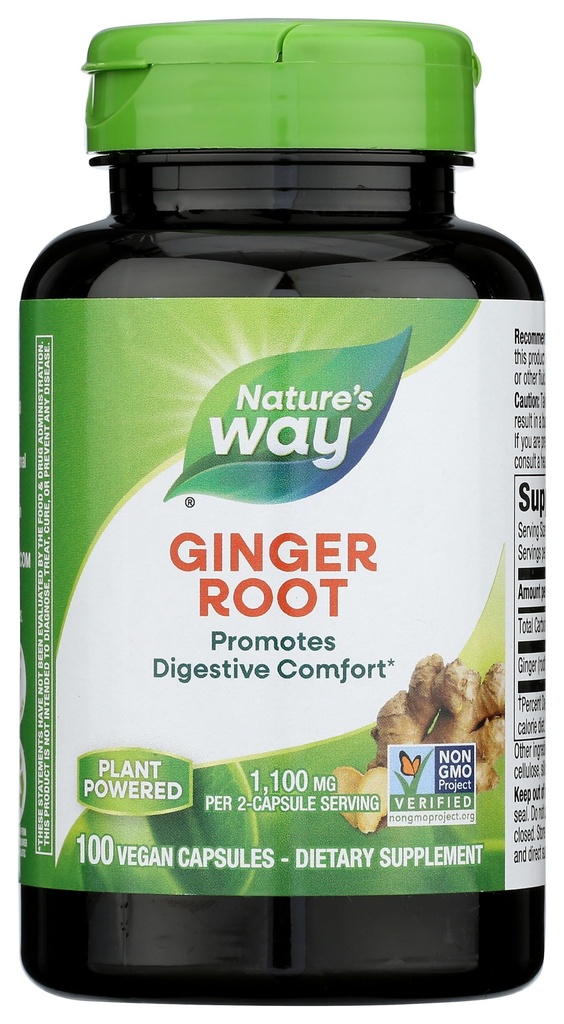 Root, promuove il comfort digestivo*, 1,100 mg Per 2-Capsule Serving, Progetto non OGM verificato, Vegan, 100 capsule