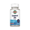 KAL Liposomal Zinc 30mg, Funzione cellulare e Supplemento di supporto immunitario, Integratori di zinco ad assorbimento potenziato, Vegan, Gluten Free, Soy Free, 30 Servings, 30 VegCaps