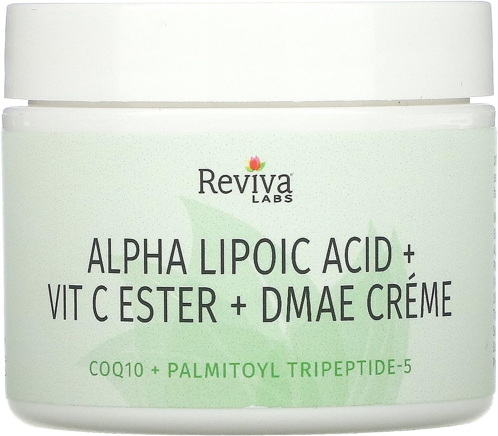 Reviva Labs acido lipoico alfa, vitamina C estere, & DMAE crema, 2 oncia