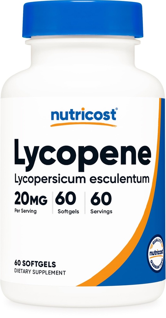 Nutricost Lycopene (20mg) 60 Softgels - Senza glutine, Non OGM