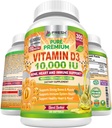Vitamina D3 10000 IU (250mcg) con Olio Extra Vergine di Oliva - Sostegno Immune - 300 Softgels per Giunti, Bone, Muscolo e Salute Del Mood - Supplemento Vitamina D Non OGM