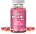 Multi Collagen Complex 200MG + Biotin 3000MCG + Vitamina C 50MG - promuove capelli sani, bella pelle e supporto per unghie! 120 capsule, alimentazione di 60 giorni