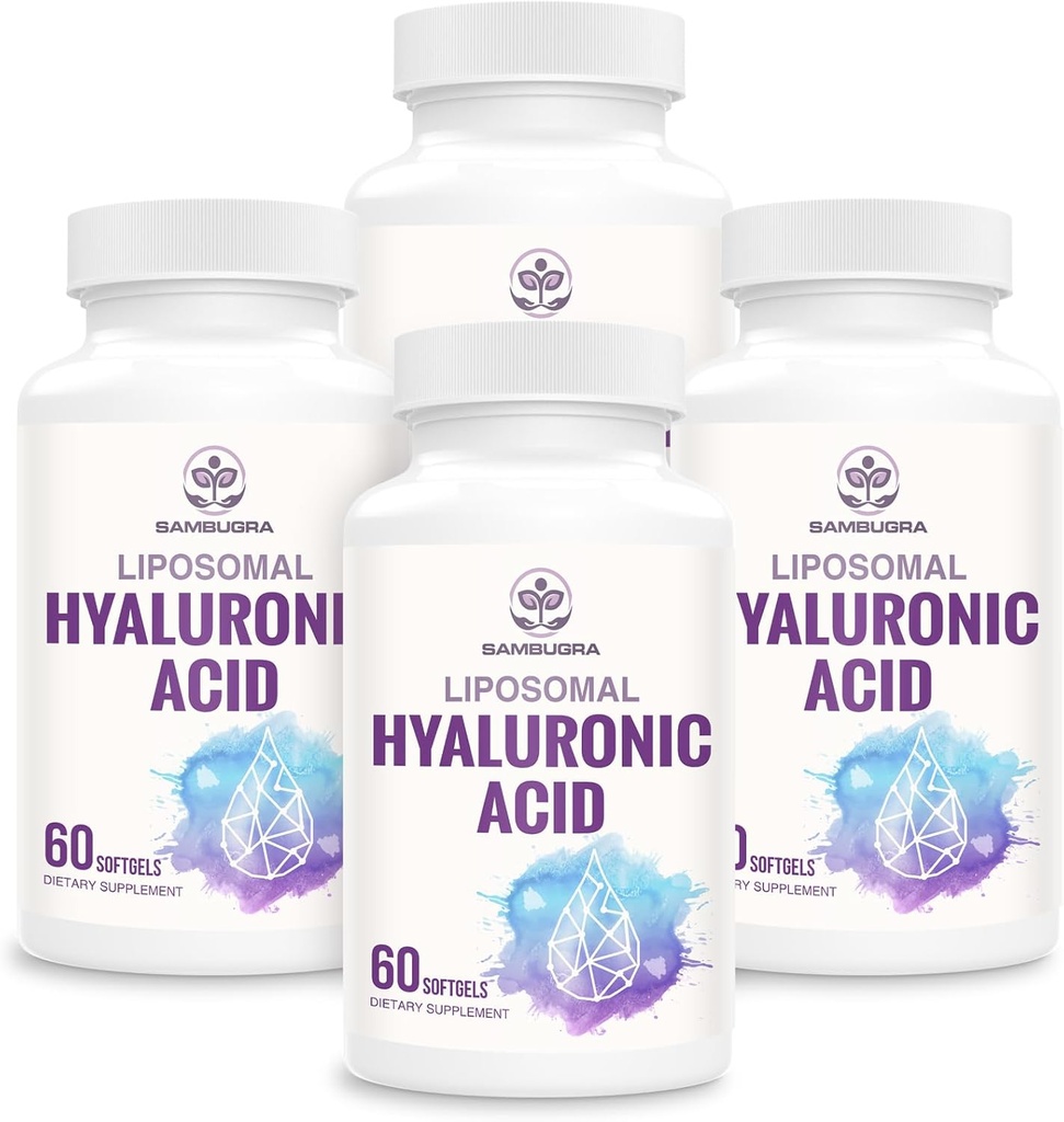 Acido ialuronico liposomico 1000mg, alta biodisponibilitàHyaluronic capsule di acido, supplemento dietetico Support Skin and Bones, 240 capsule (pacchetto di 4)