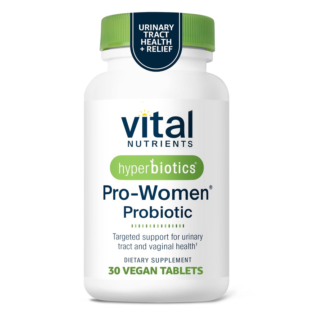 Iperbiotici Vital Nutrients Pro Women Probiotics for Women | Probiotici vaginali per PH Balance | Probiotici orali per la salute vaginale e la salute del tratto urinario | 6 Strains mirati | 30 compresse vegane