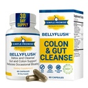 BellyFlush - Gentle Colon & Gut Cleanse Supplemento con latte Thistle & Bentonite Clay - Supporta costipazione, Debloat, Digestivo Detox & Flushing - 60 capsule