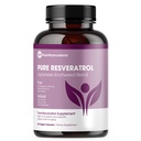 Pure Resveratrolo Supplemento - Extra Forza 600mg Trans-Resveratrolo Per Serve - per Cuore, Cognitivo, Assistenza Sanitaria Immune – Purificata & Biodisponibile - 60 Vegan Caps