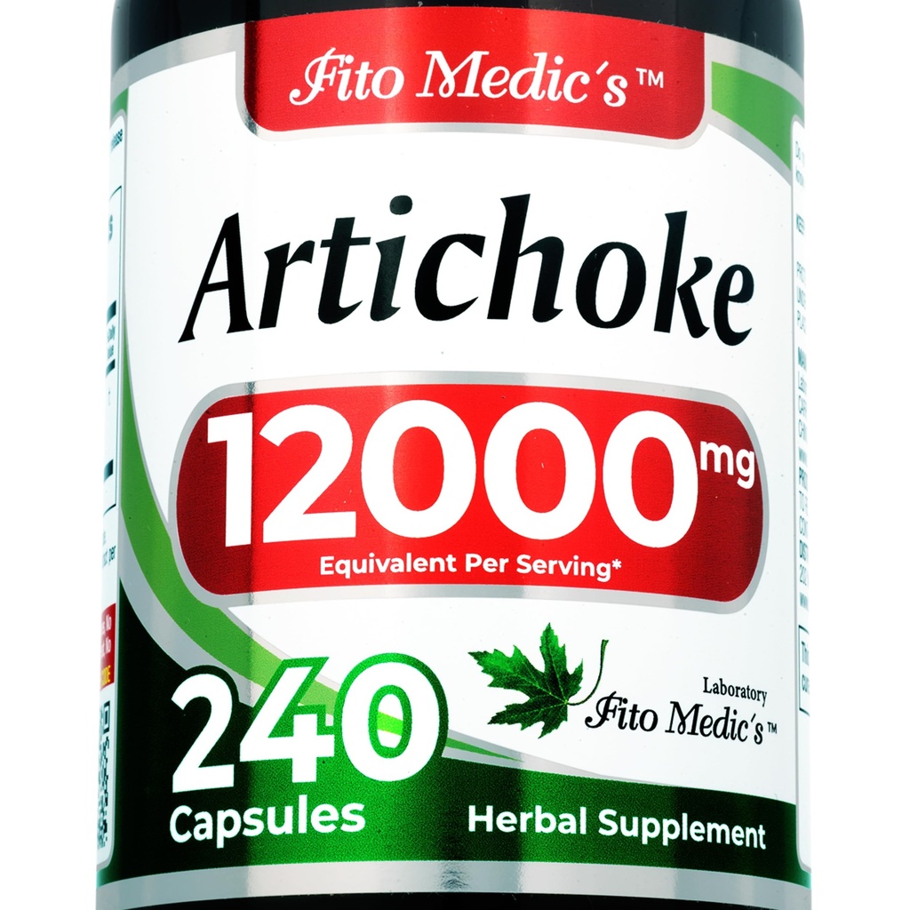 FITO MEDIC'S Lab | Estratto di carciofo | capsule di estratto di carciofo |240 capsule |12000 mg | alcachofa.