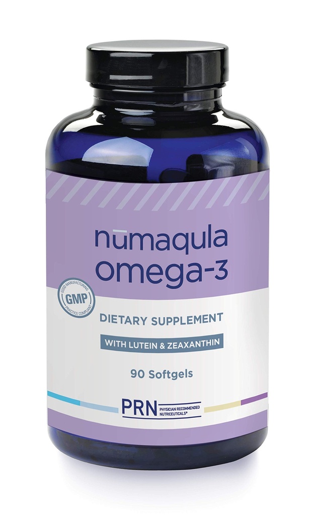 PRN nūmaqula Omega 3 Supplemento - 90 Softgels, 30-Day Supply - Modulo di trigliceride Omega 3 retroilluminato con 1400mg DHA, 400mg EPA, Lutein & Zeaxantina per supporto maculare e retico