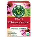 Medicinali tradizionali Echinacea organica Plus con tè erbe spearmint, promuove la funzione immunitaria, (Pack of 1) - 16 sacchetti di tè