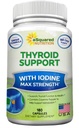 aSquared Nutrition Premium Thyroid Support Supplemento con Iodine (180 capsule) - Migliori pillole di erbe e vitamine complessi w/ B12, Ashwagandha, Bladderwrack & Kelp - Helper per l'ormone sano & energia