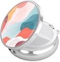 Nipichsha Pill Box, Piccolo Caso Pillola per il Purse & Pocket, Cute Travel Medicine Organizer, Portable Medicine Container Holder to Holding Vitamins, Medication, Fish Oil & Supplement, A03-Art Style Pattern