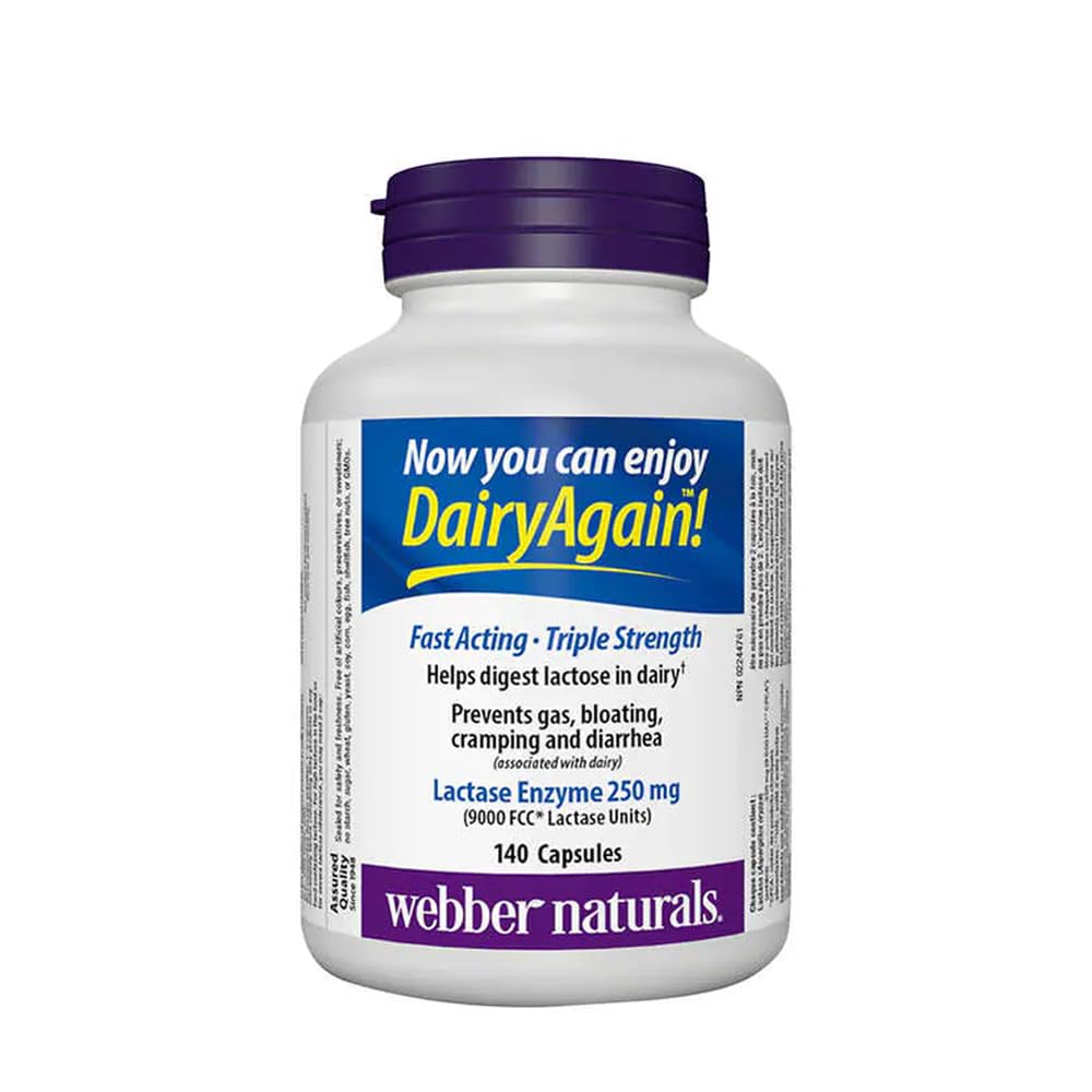 Webber Naturals Lactase Enzyme Extra Strength 140 capsule