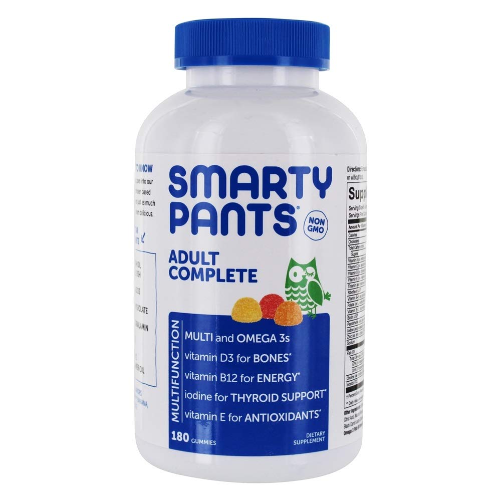 SmartyPants Adult Complete Daily Gummy Vitamine: Gluten Free, Multivitamin & Omega 3 DHA/EPA Fish Oil, Methyl B12, Vitamina D3, Non-OGM, 180 conteggio (30 giorni di alimentazione)