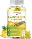 GREENPEOPLE Magnesio Glycinate Gummies con Citrato 1000mg, Taurate & Matale - Zucchero Libero - Magnesio Potassio Supplemento con Vitamina D, K2 per Calma Mood & Zzz Support - 60 Ananas Gummies