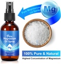 Spruzzo di magnesio, 100% puro e naturale spray di Magnesio naturale organico per i piedi in bottiglia di vetro, facile da assorbire e utilizzare