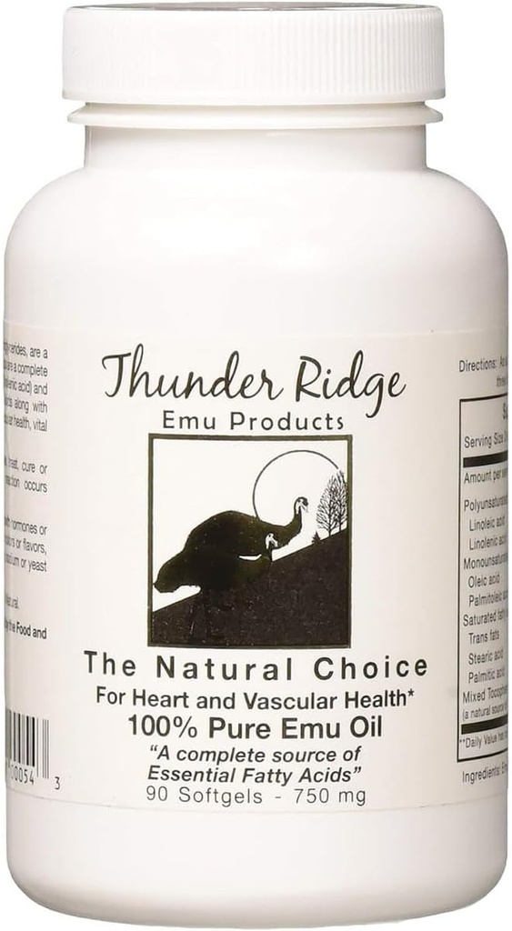 Thunder Ridge Emu Prodotti 100% Pure Oil Softgels, 90 Conte
