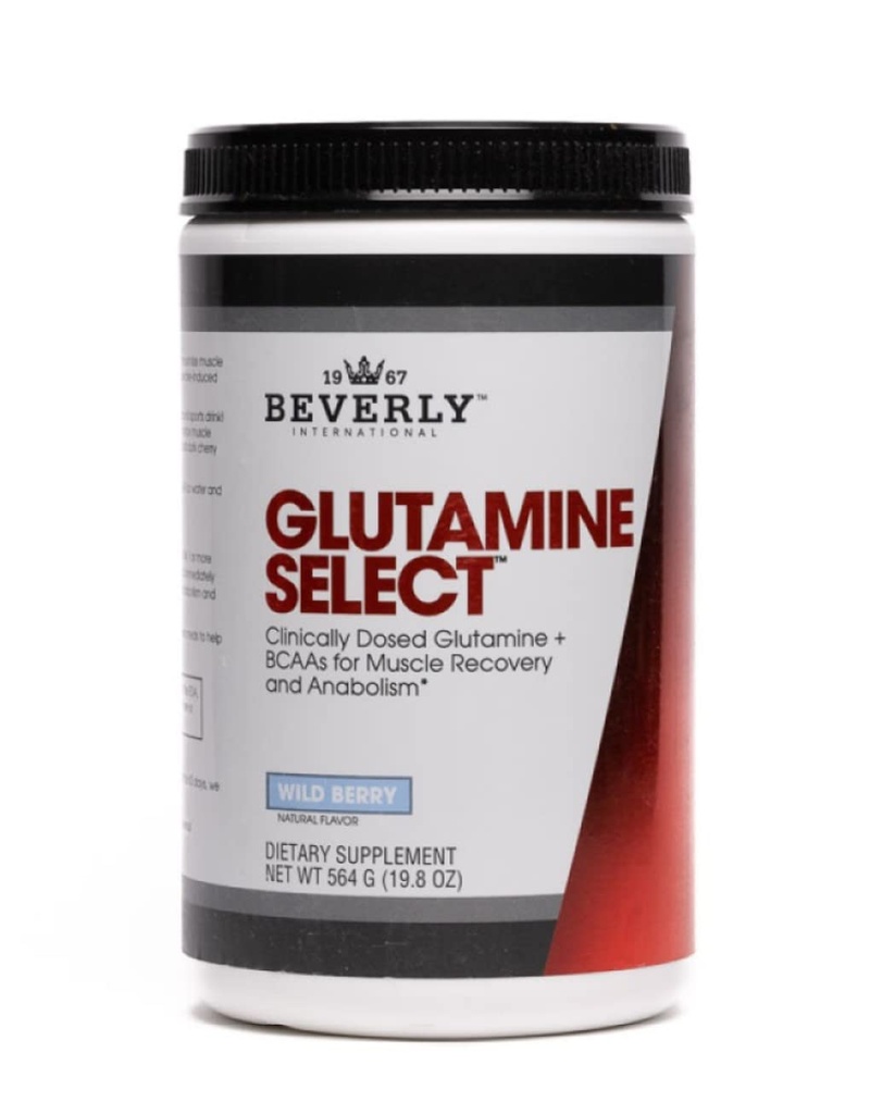 Beverly International Glutamine Select, 60 Serve. Clinicamente somministrato L-Glutamina e Aminoacido Formula per muscolare magra e recupero. Polvere senza zucchero. BCAA.