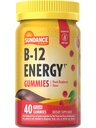 Sundance Vitamina B-12 Energy Gummies | 40 Count | Peach Raspberry Flavor | Vegan, Non OGM e Gluten