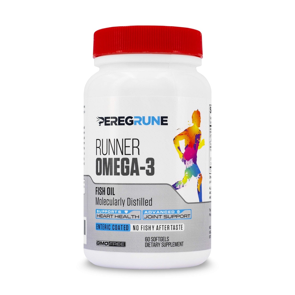 Runner Omega 3 Fish Oil – Supplemento di sport nutrizionali a tripla resistenza - aiuta a sostenere il cuore e la salute comune per l'esecuzione con Omega- EPA & DHA - 1000 mg, 1 mese capsule per gli uomini e le donne