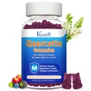 Quercetina con Bromelain Gummies, Quercetin 1200MG con Vitamina C Zinc & Elderberry per Immune System & Allergy, Chewable & Vegan Gummies, 60 Cts
