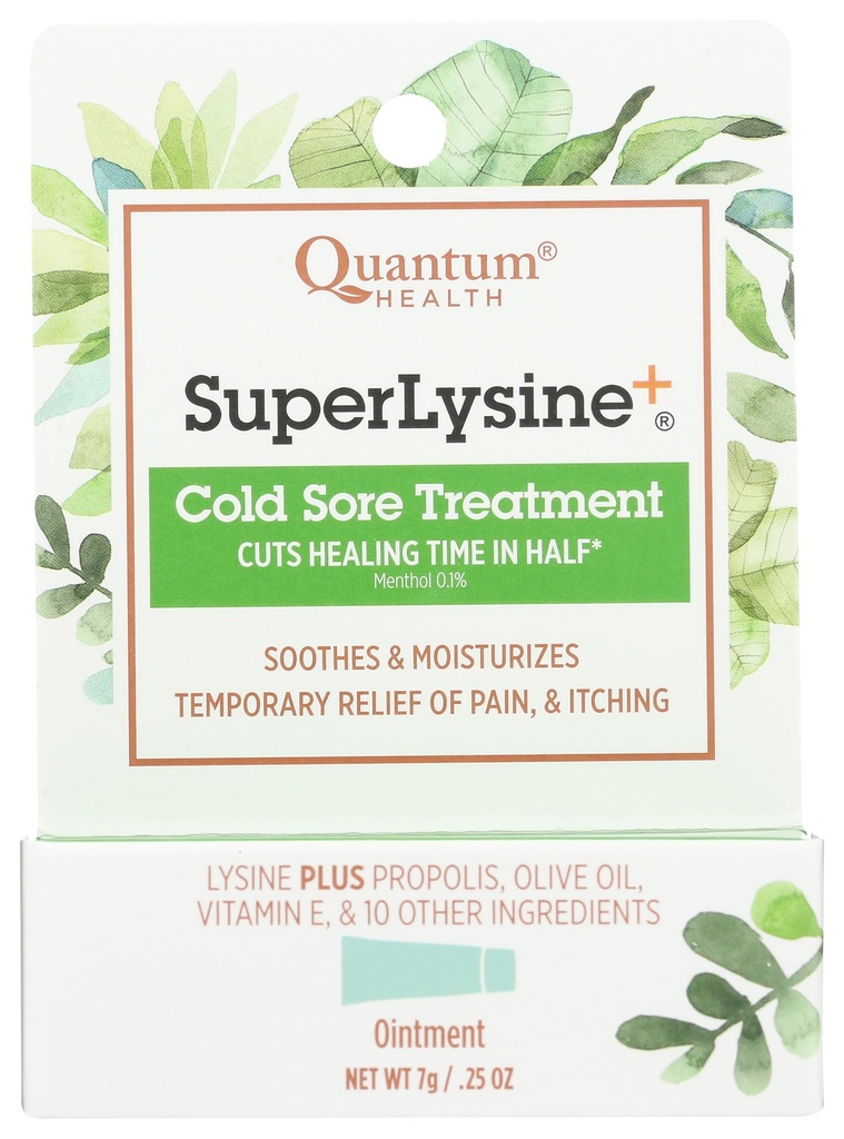 Quantum SuperLysine+ Trattamento di Sore Freddo Ointment|Relieves Pain, Burning, and Itching|Cuts Healing Time in Half|0.25 Oncia