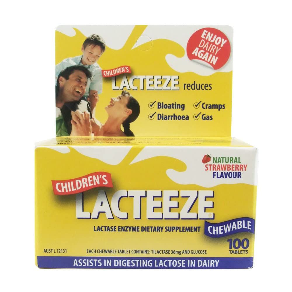 Lacteeze Bambini 100 compresse masticabili Fragola da Gelda Scientific