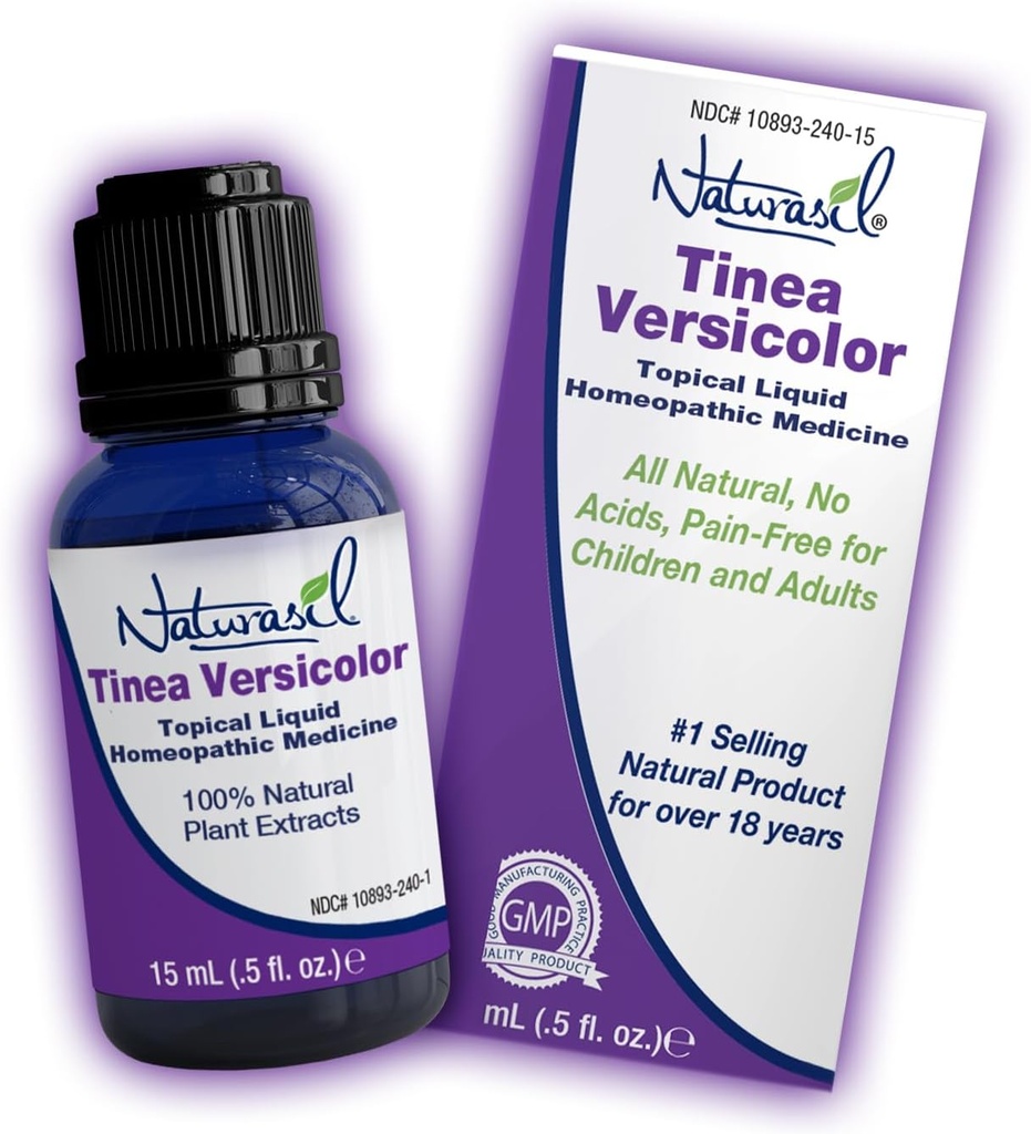 Naturasil Potente trattamento di Tinea Versicolor - Fast-Acting Tinea Versico Relief | Best for Candida, Jock Itch, Athlete Foot & Scoloration| Sicuro per tutte le età