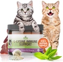 Strawfield Animali domestici L-Lysine Supporto immunitario per gatti e gattini - 200g di fegato di pollo Granule con Scoop, Integratore di salute immunitario Cat Cold Relief, Sneezing, Congestione, Noso in esecuzione, Occhi acquatici