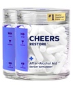 Cheers Restore | Supplemento con DHM + L-Cysteine | Feel Better After Drinking & Support Your Liver | 24 Doses | Dihydromyricetin, Cysteine, Prickly Pear, B-Vitamins, Ginger