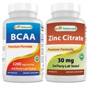 Migliori naturali BCAA 3200mg & Zinc Citrate 30 mg