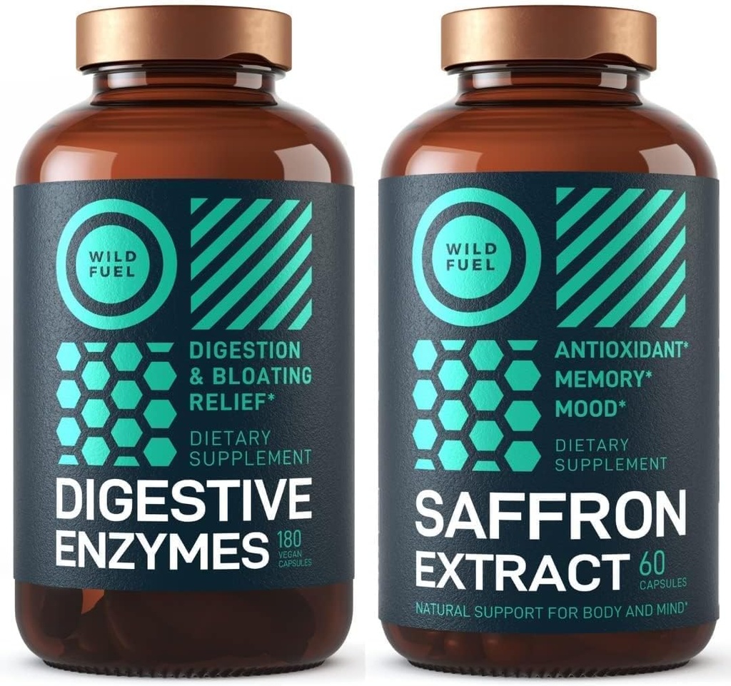 WILD FUEL Enzimi digestivi e steroidi Dianabol capsule Bundle alimentare