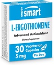 Supersmart L-Ergothioneine Supplemento 5mg al giorno (antiossidante avanzato) | Non-GMO - 30 capsule vegetariane