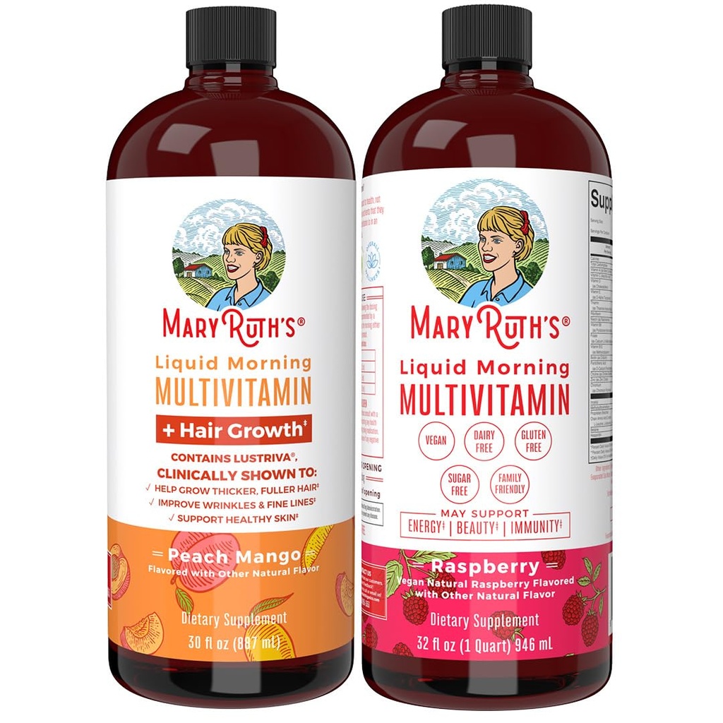 MaryRuth Organics Mattina Multivitamin Crescita dei capelli Bundle