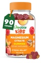 Gummie di Magnesio vitale per i bambini | 170mg Magnesio Elementale da 1.420mg Citrato di Magnesio | Grande Tasting Bambini Supplemento di Magnesio | Supporto muscolare e Rilievo Stress Masticabile | 90 Gummies