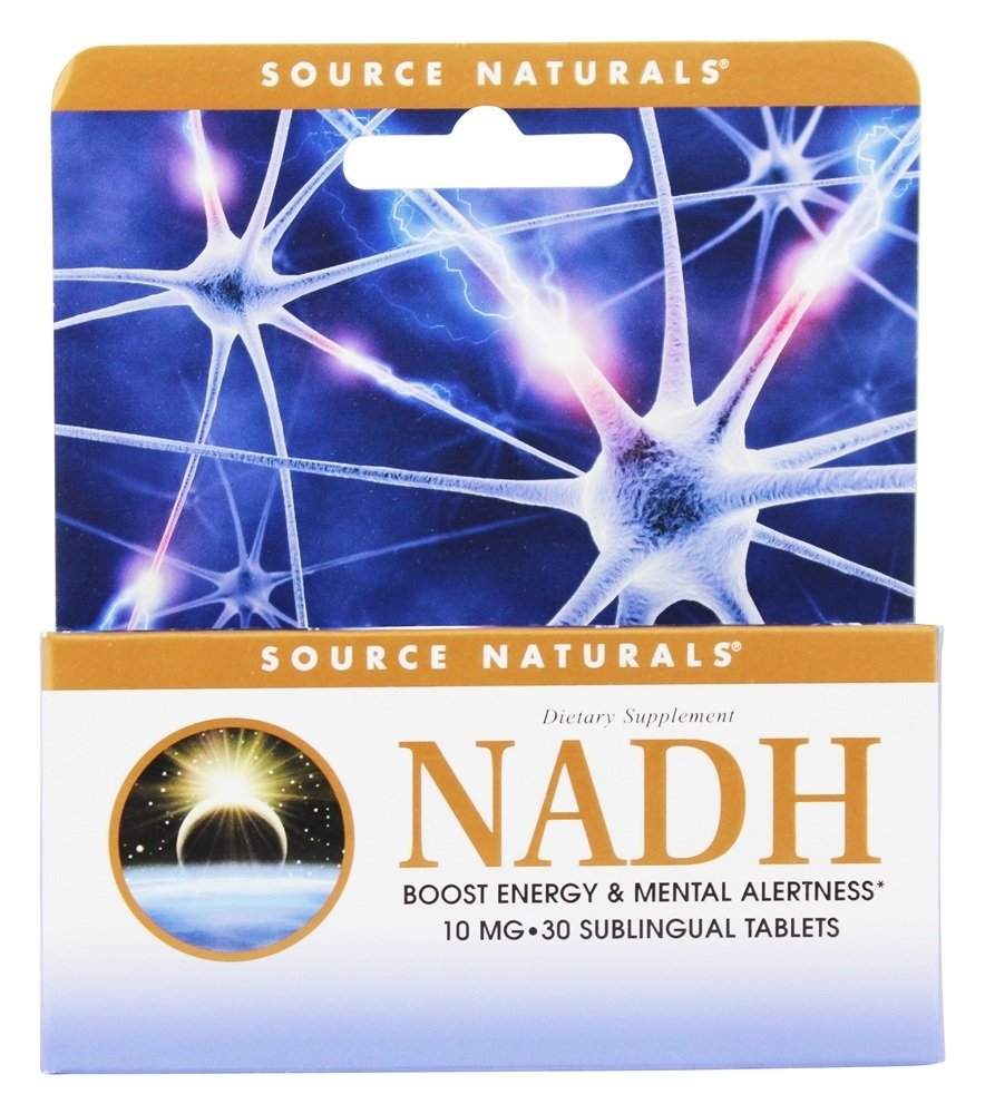 Sorgente Naturals NADH 10mg, Aumentare l'Energia e l'Alertness Mentale*, 10mg - 30 Peppermint Lozenges